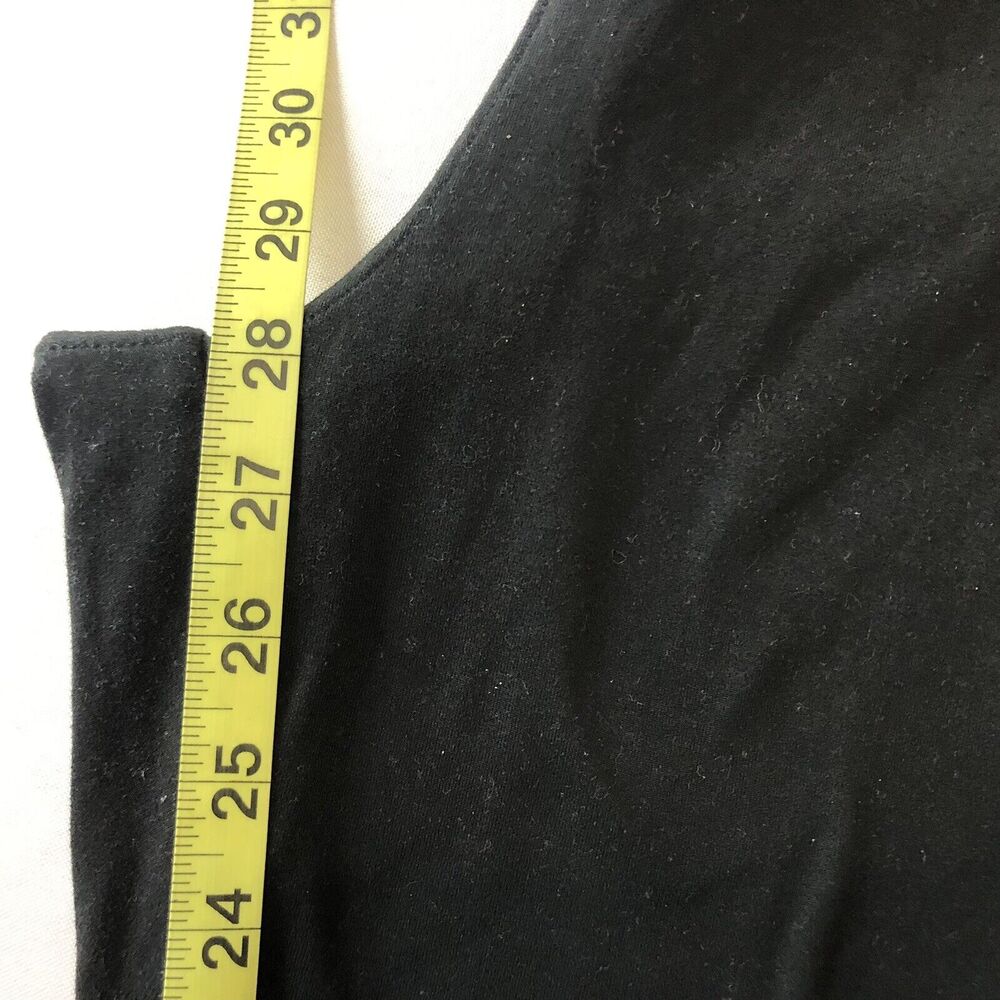 Knit Pants Women M Black Tapered Leg Stretch Elastic Waist Leggings Activewear - Picture 7 of 11